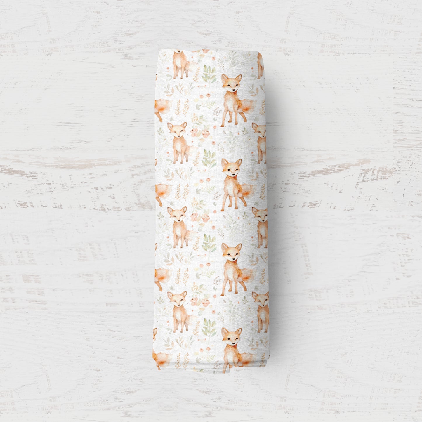 Bamboo Muslin Swaddle Blanket- Fox