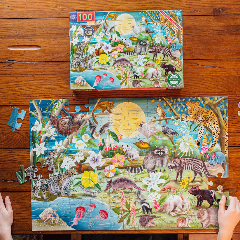 100pc. Nocturnal Life Glow-In-The-Dark Puzzle