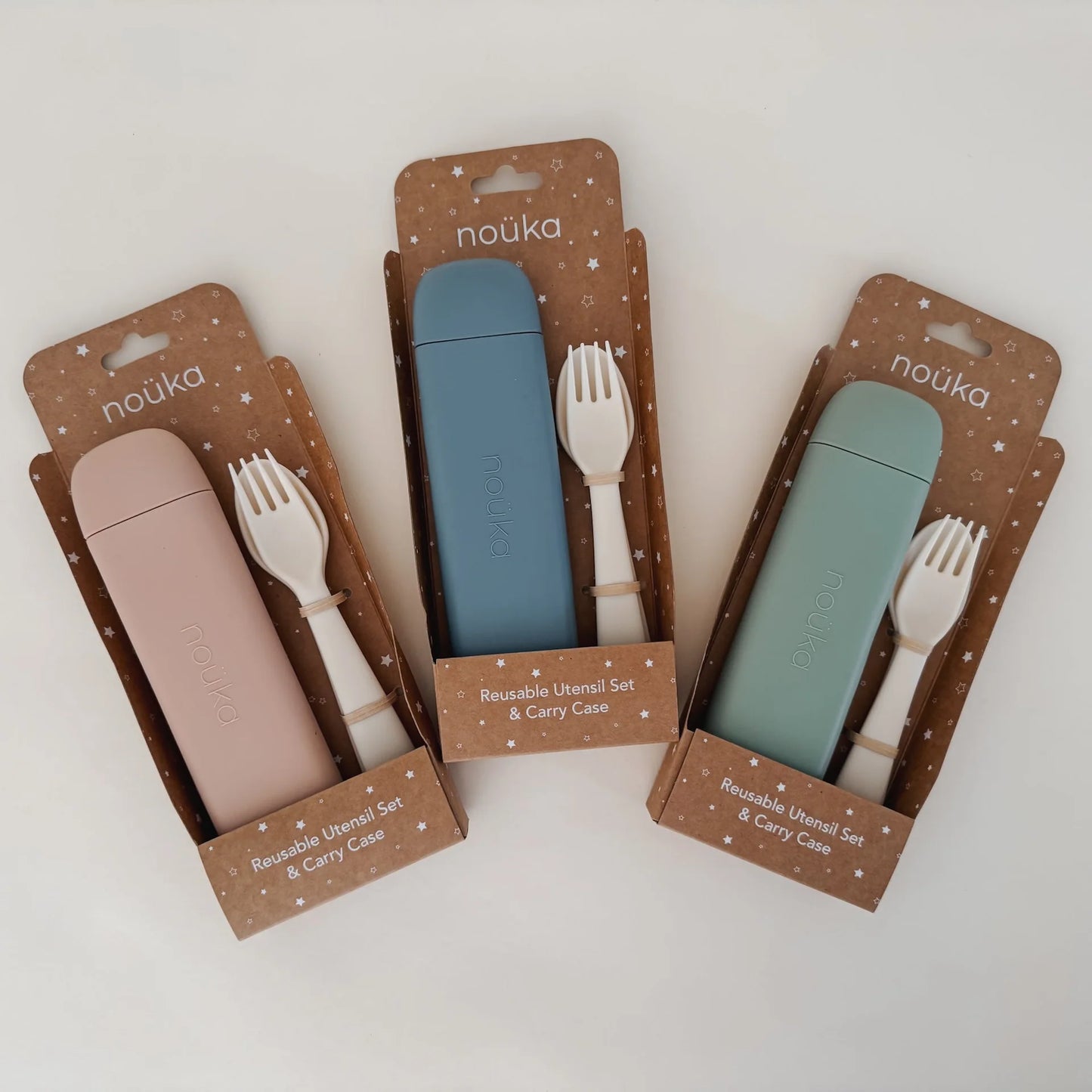 Reusable Utensil Set & Carry Case- Wave