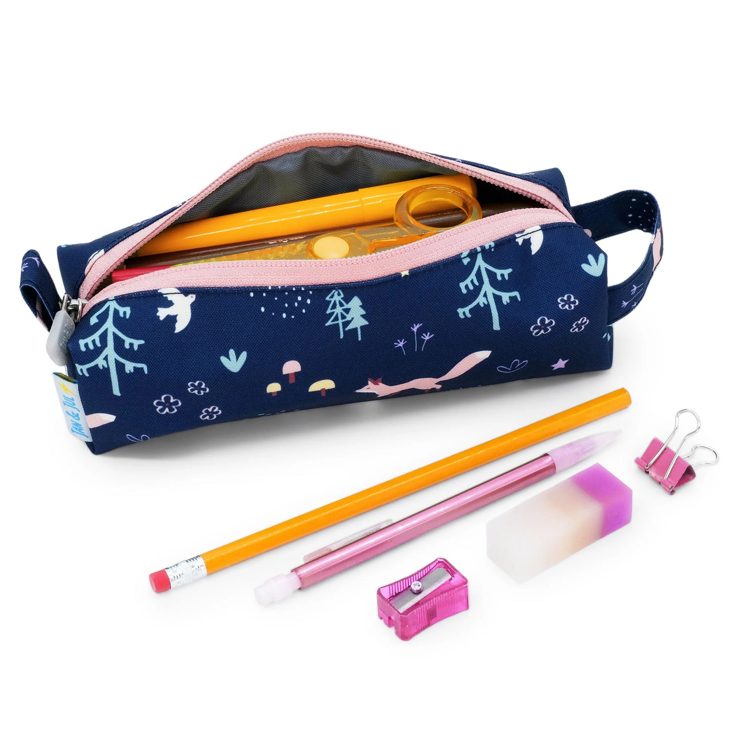 Kids Pencil Case- Navy Forest
