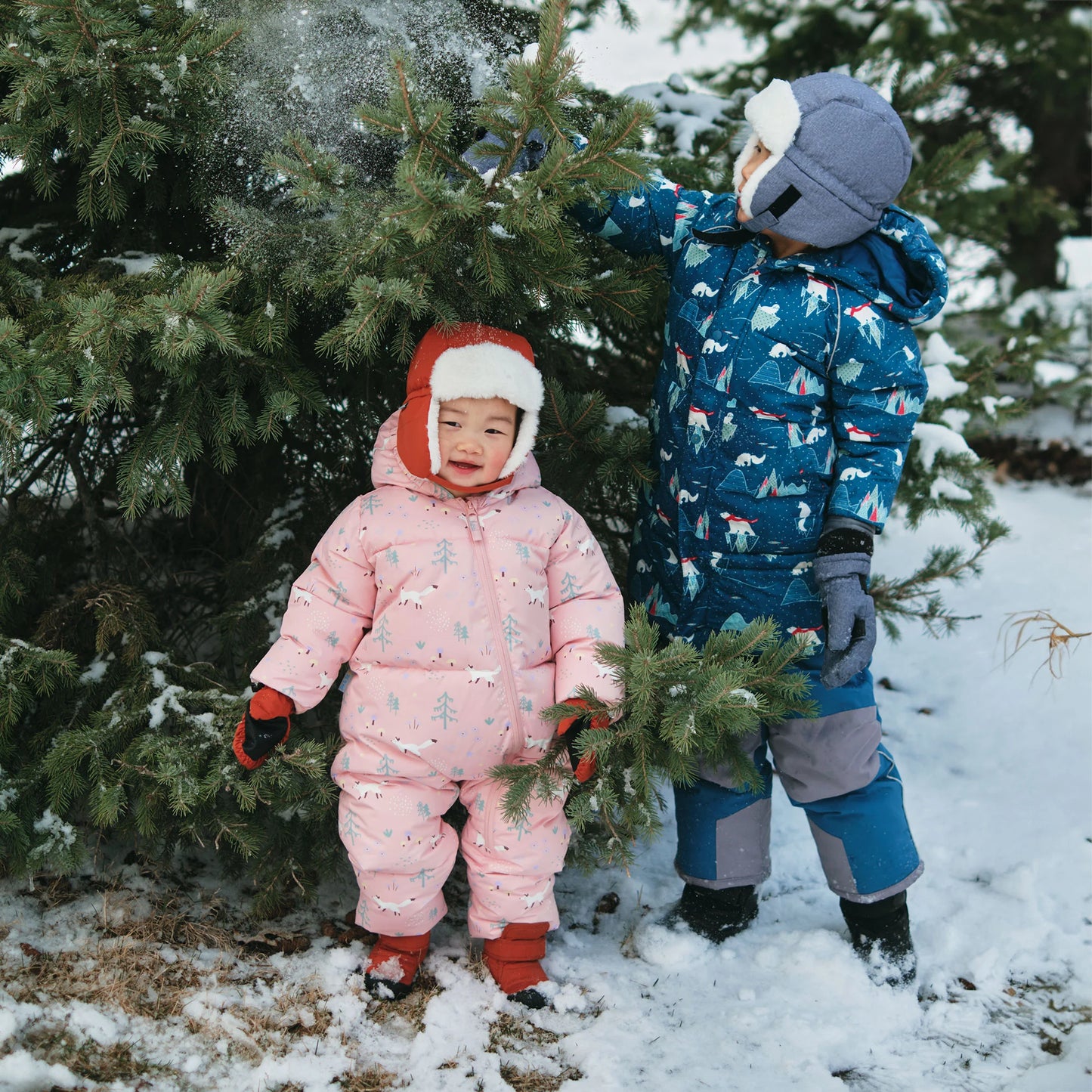 Toasty-Dry 1pc. Baby Snowsuit- Pink Forest