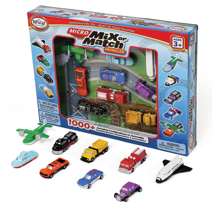 Micro Mix and Match Magnetic Vehicles