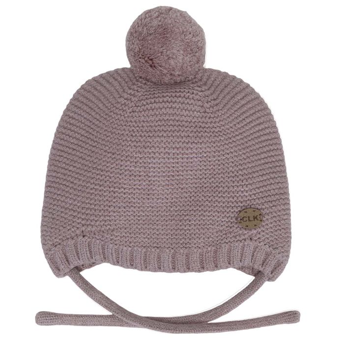 Knit Midseason Pom Beanie- Lilac