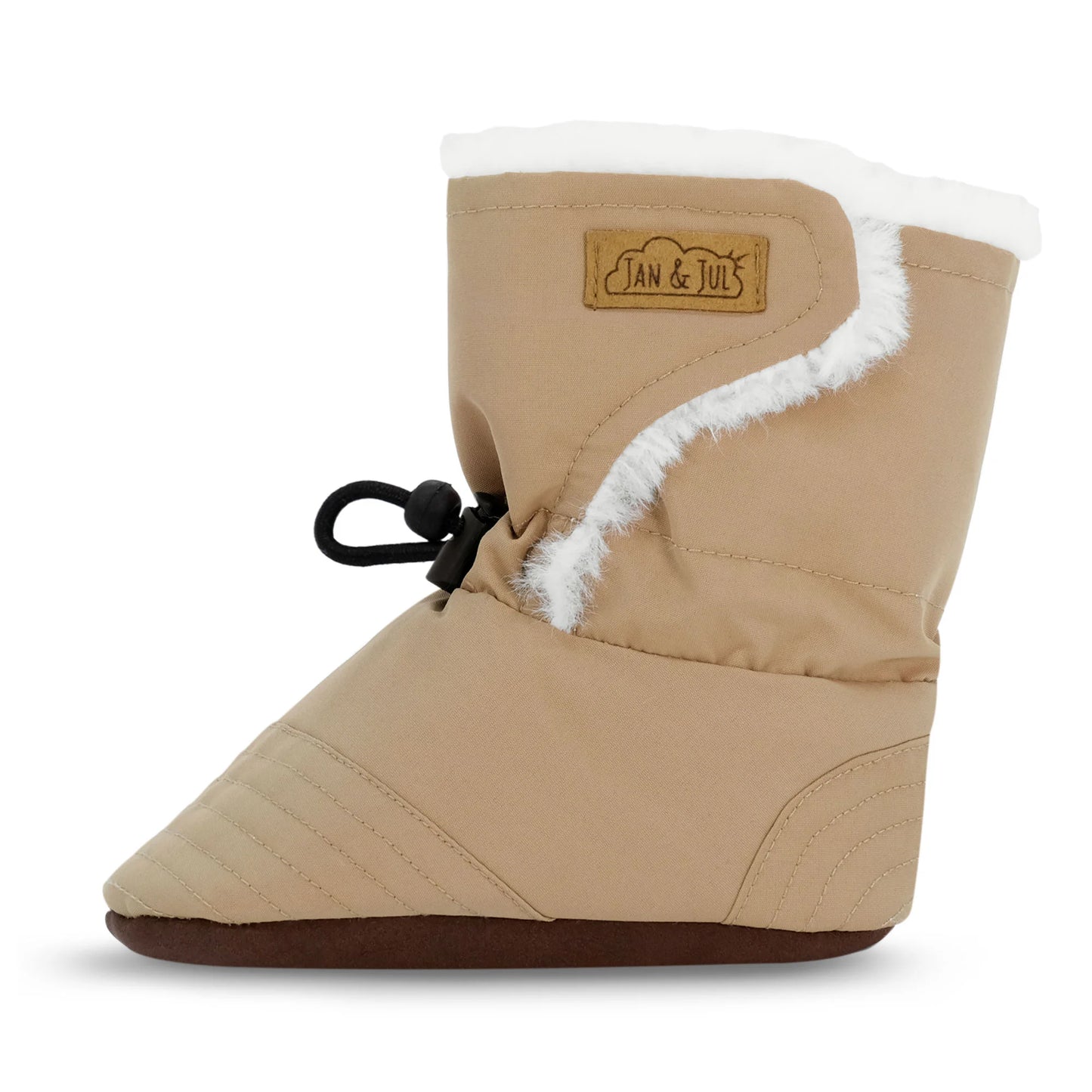 Stay-Put Winter Booties- Soft Brown
