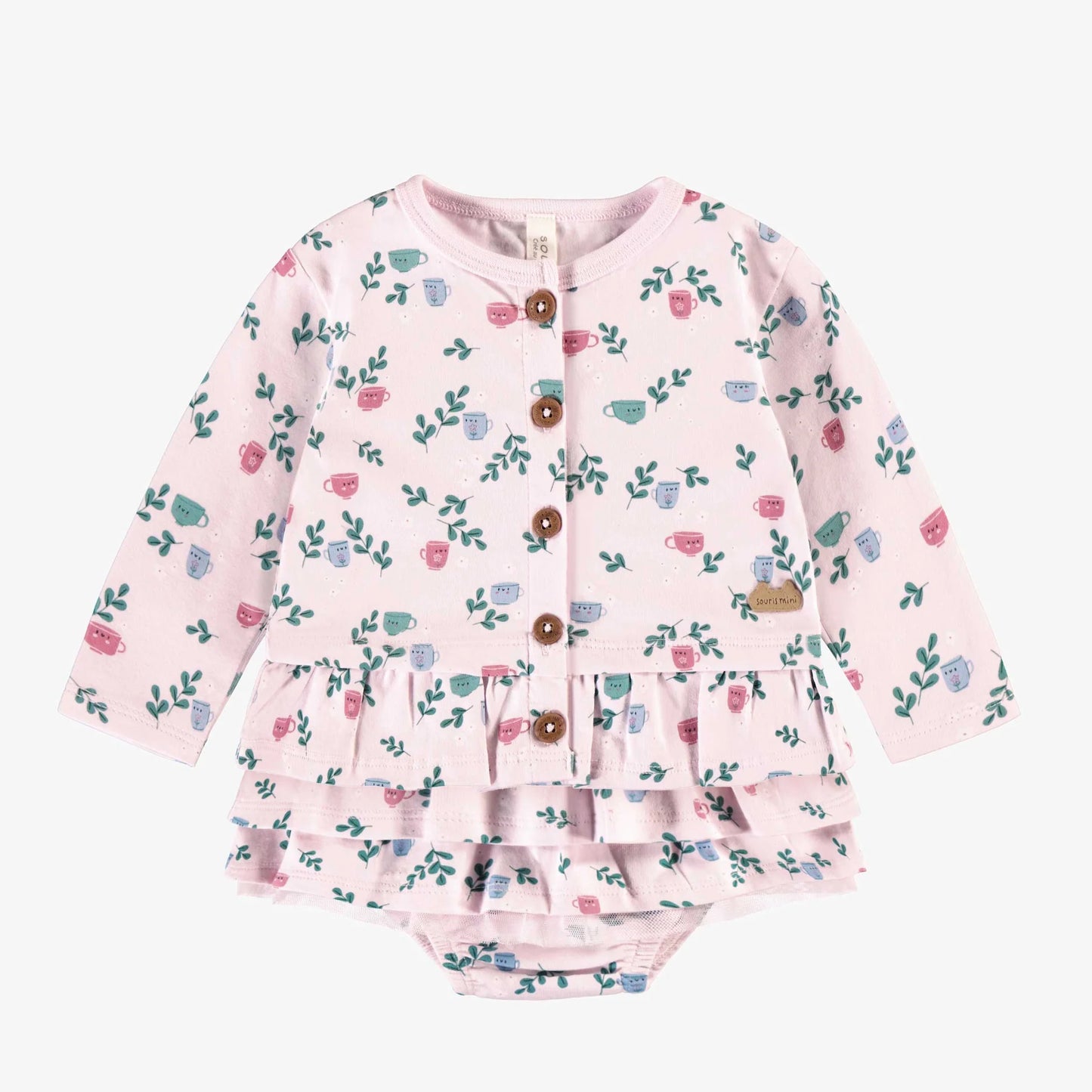 Blush Teacups Ruffle Set
