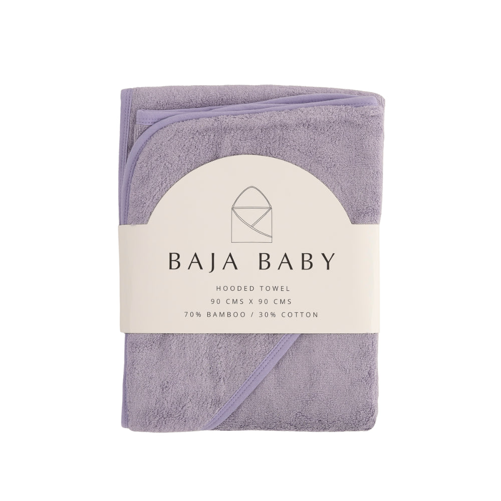 Bamboo & Cotton Hooded Towel- Lavender
