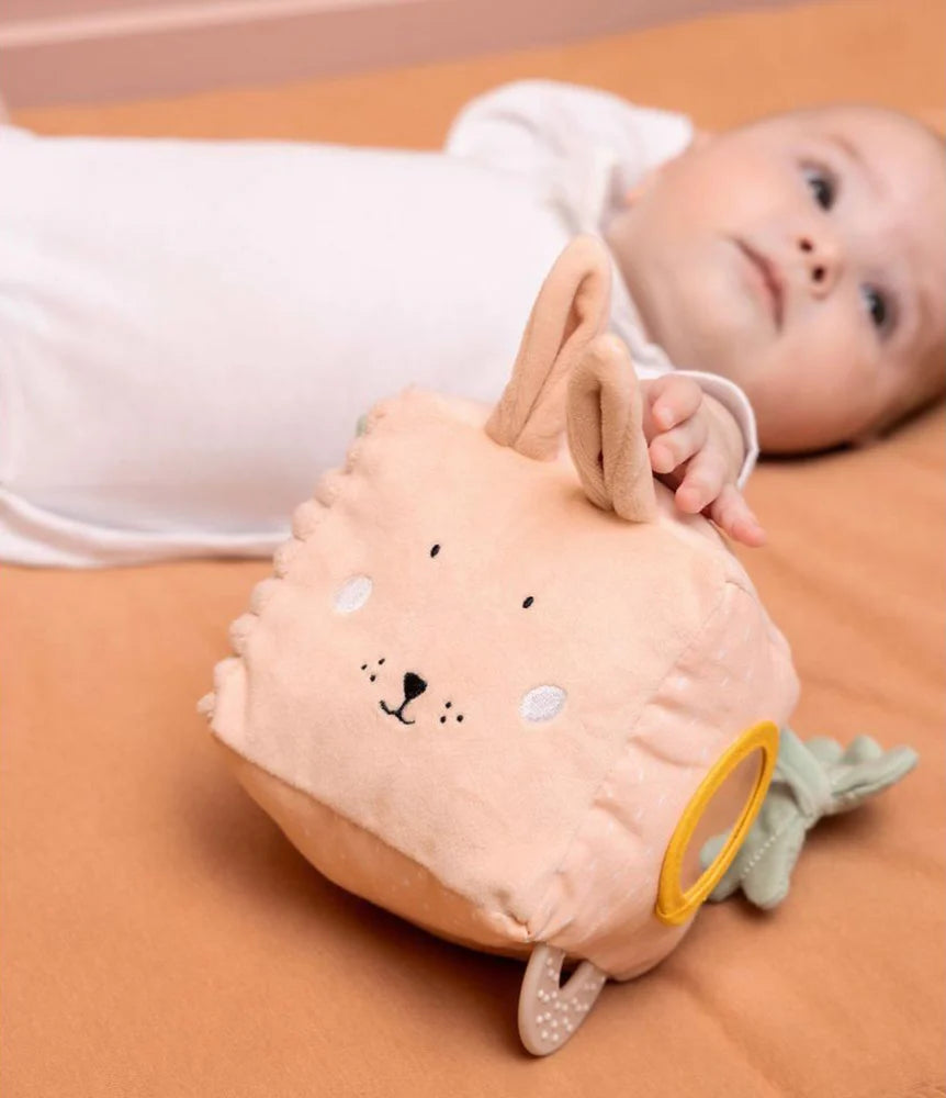 Plush Activity Cube- Mrs. Rabbit