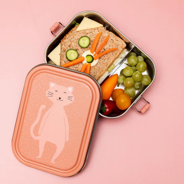 Divided Steel Lunch Box- Mrs. Cat