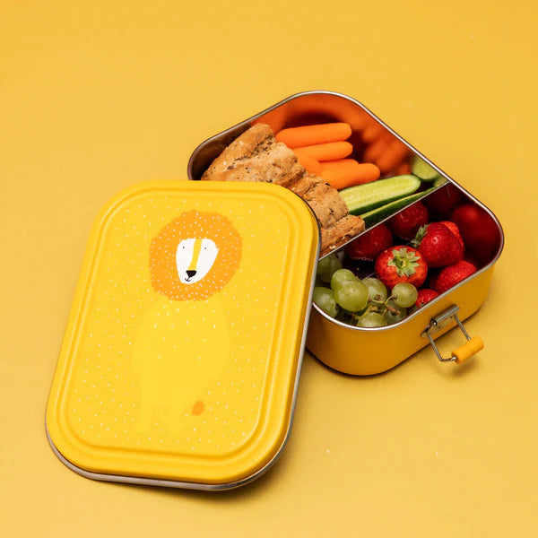 Divided Steel Lunch Box- Mr. Lion