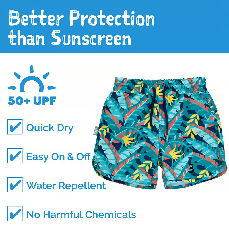 Kids Tropical UV Swim Shorts