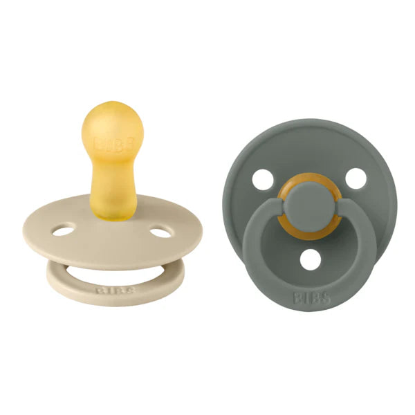 Colour Round Pacifier 2pk.- Vanilla/Pine