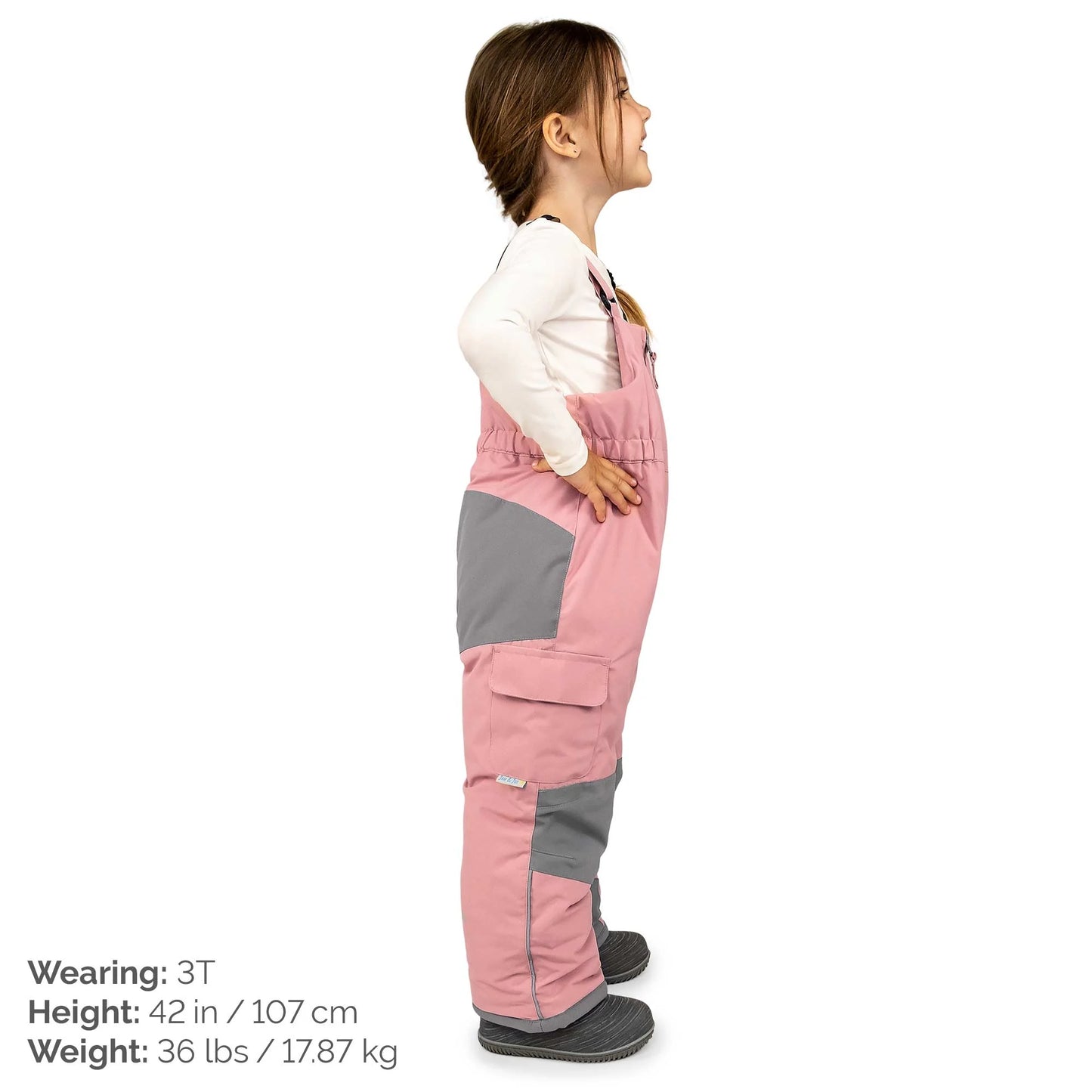 Toasty-Dry Snow Bib Pants- Dusty Pink