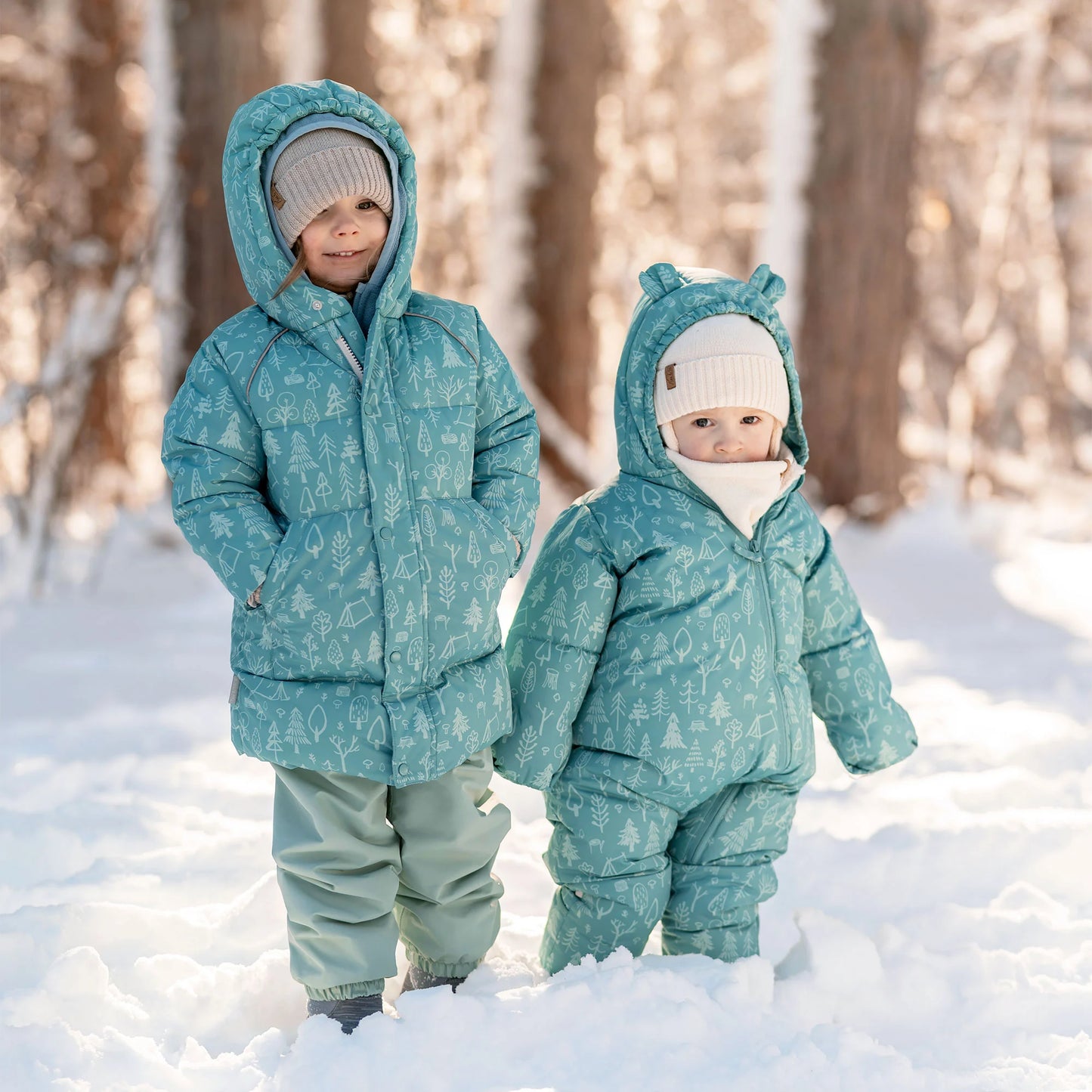 Toasty-Dry 1pc. Baby Snowsuit- Green Grove