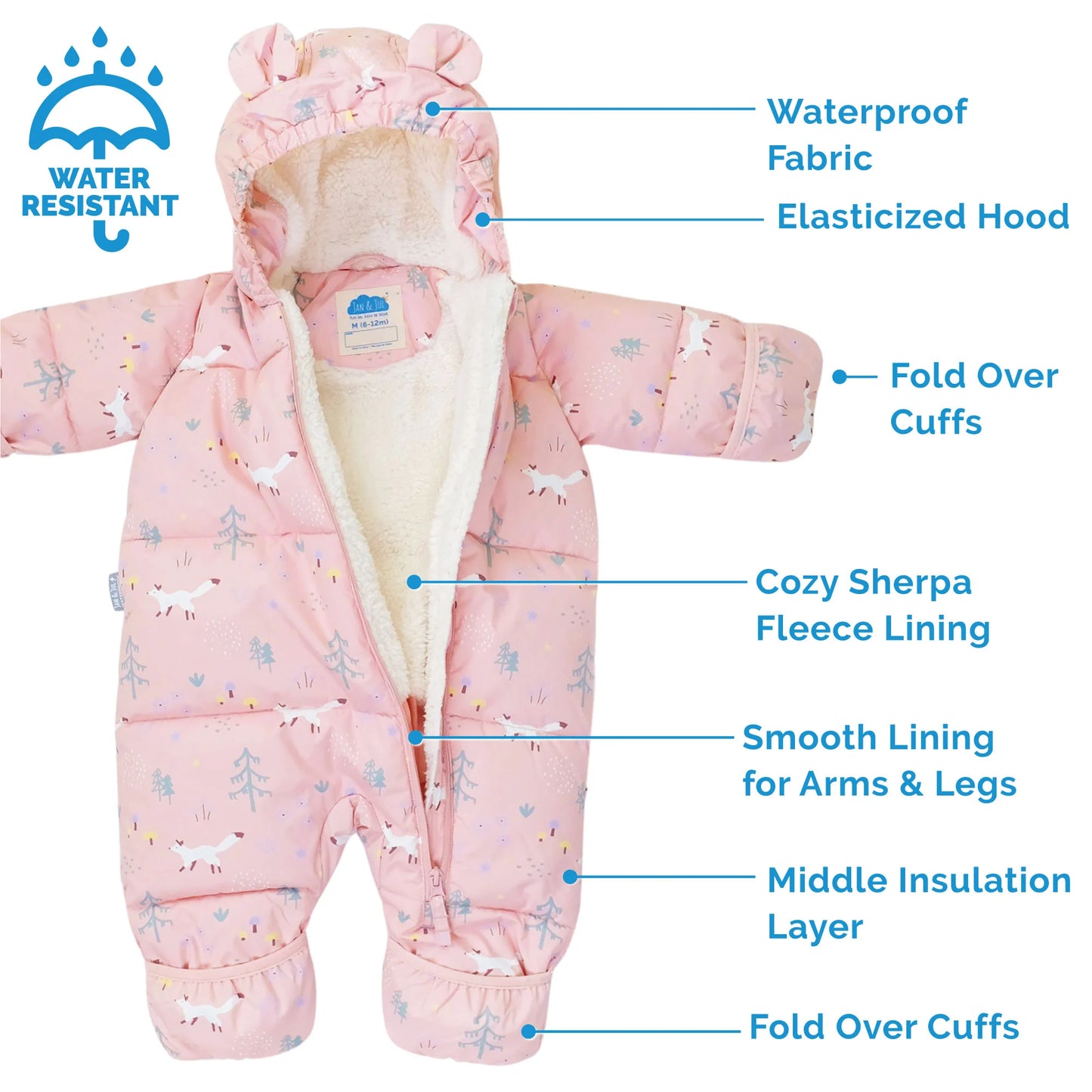 Toasty-Dry 1pc. Baby Snowsuit- Oat