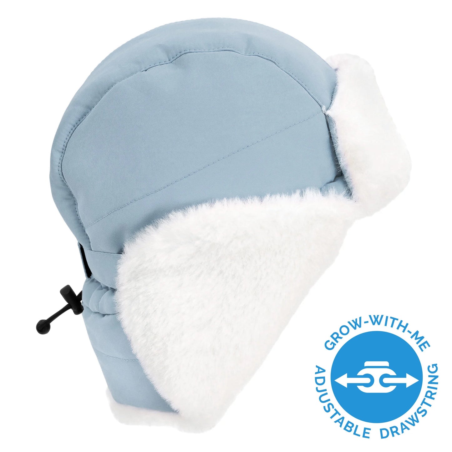 Toasty-Dry Trapper Hat- Dusty Blue