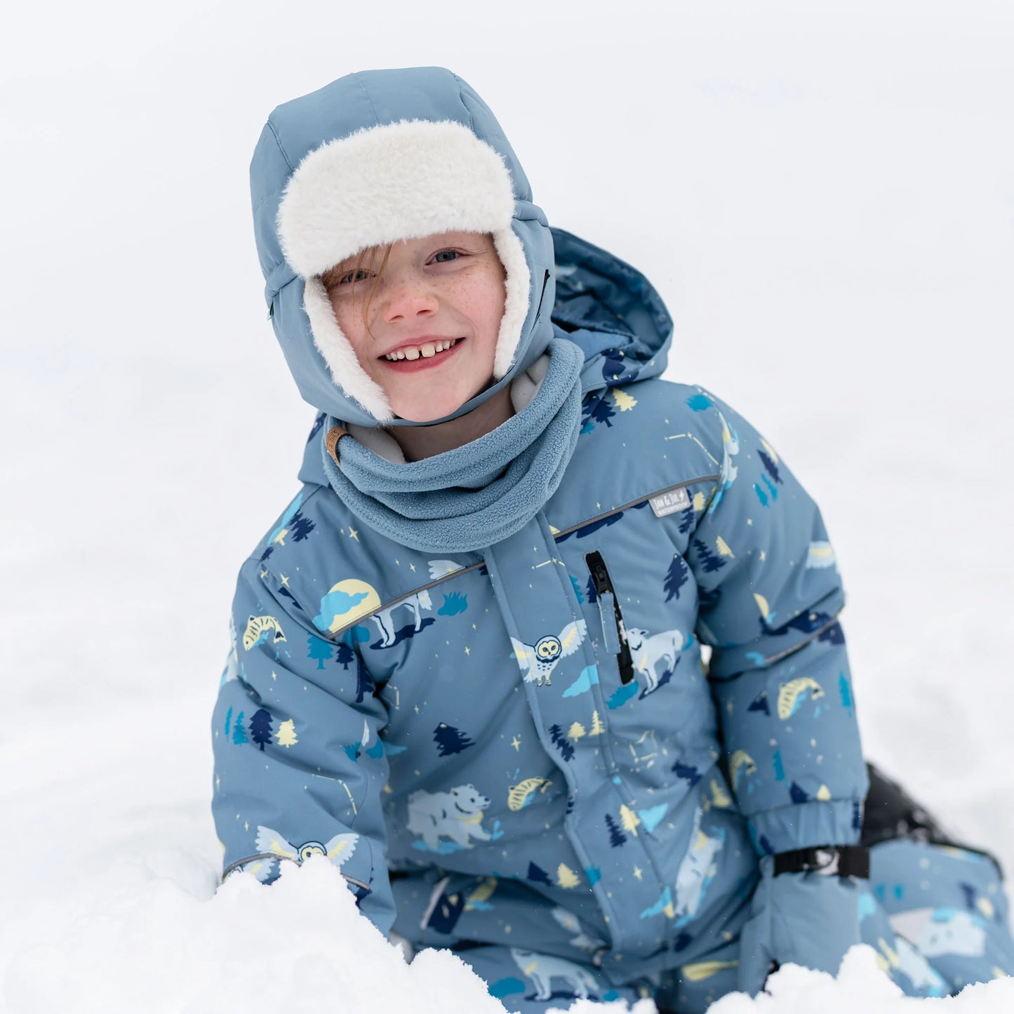Toasty-Dry Trapper Hat- Dusty Blue