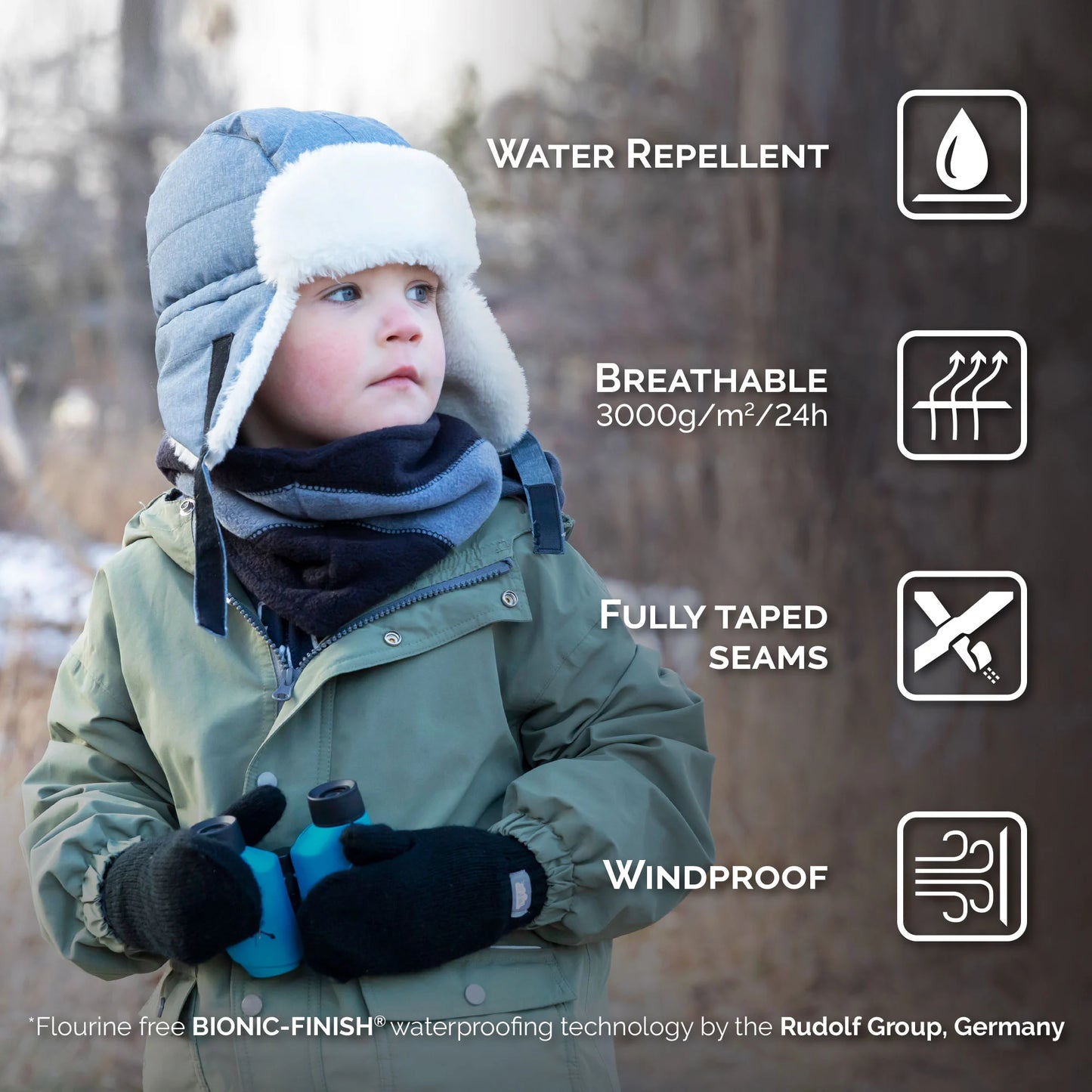Toasty-Dry Trapper Hat- Greystone