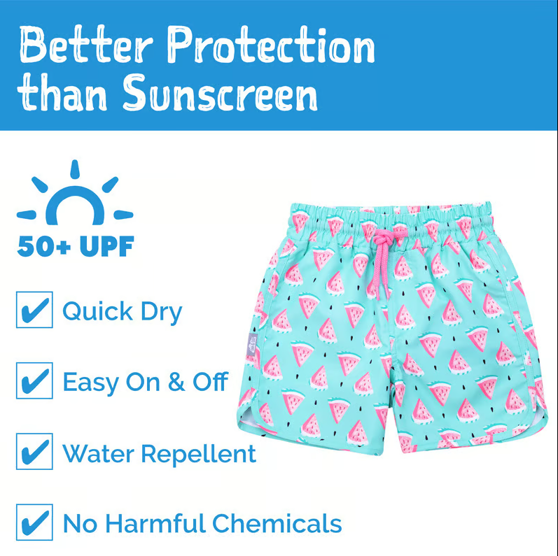 Kids Watermelon UV Swim Shorts