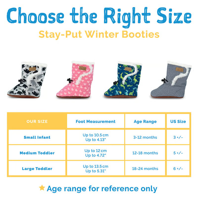 Stay-Put Winter Booties- Dusty Pink