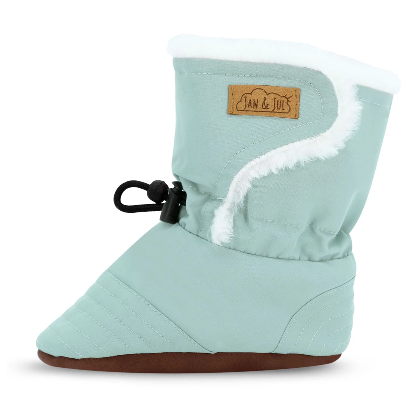 Stay-Put Winter Booties- Dusty Mint