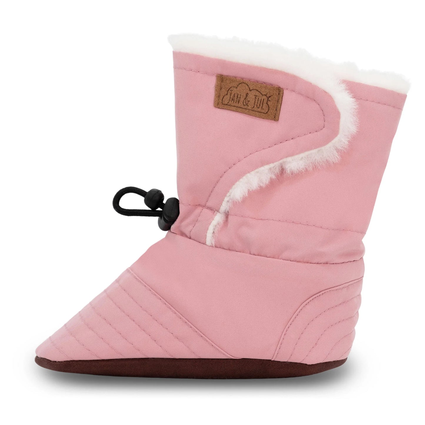 Stay-Put Winter Booties- Dusty Pink