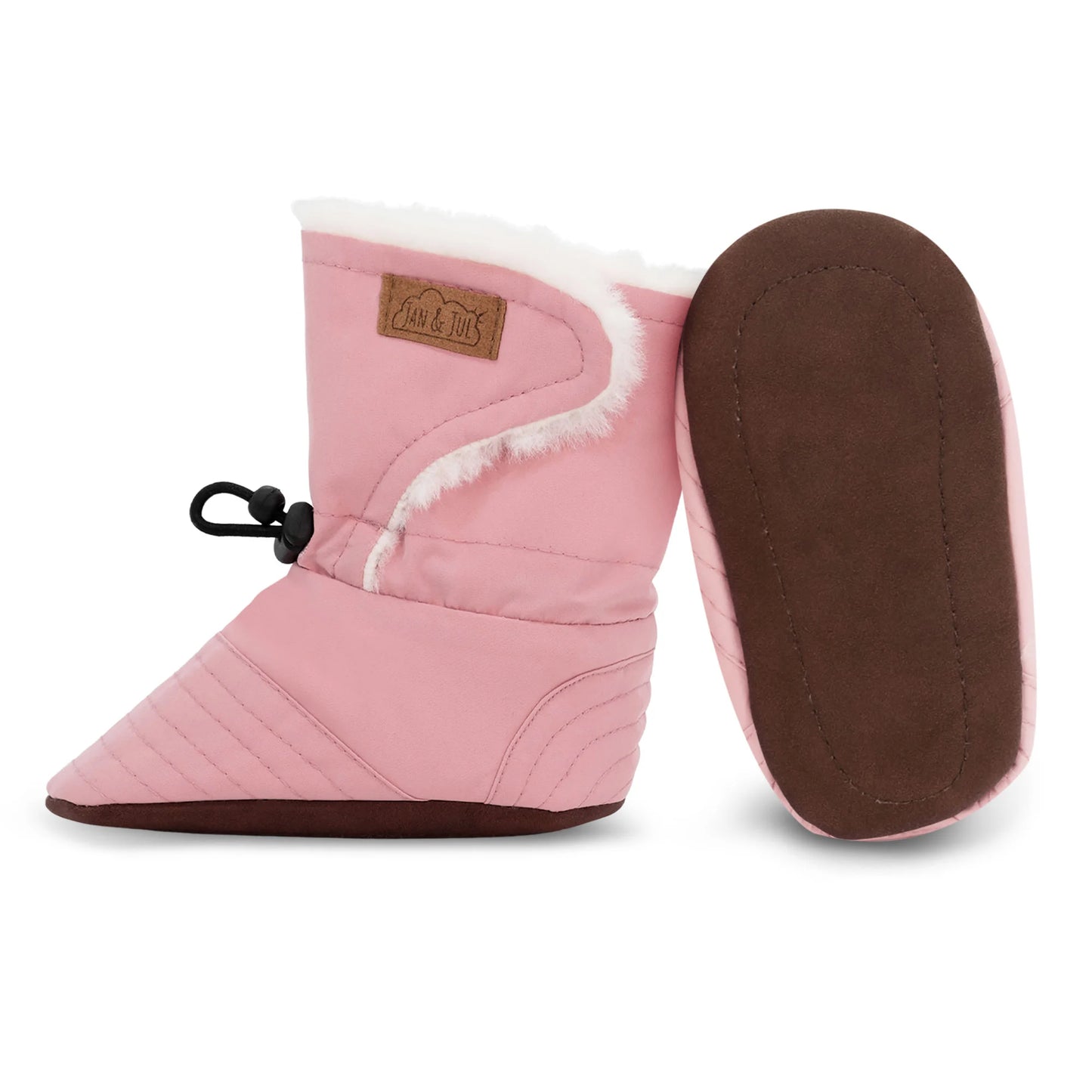 Stay-Put Winter Booties- Dusty Pink