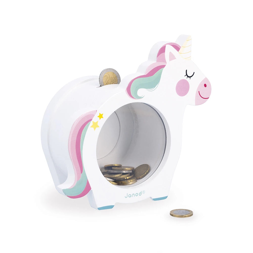 Wooden Piggy Bank- Unicorn