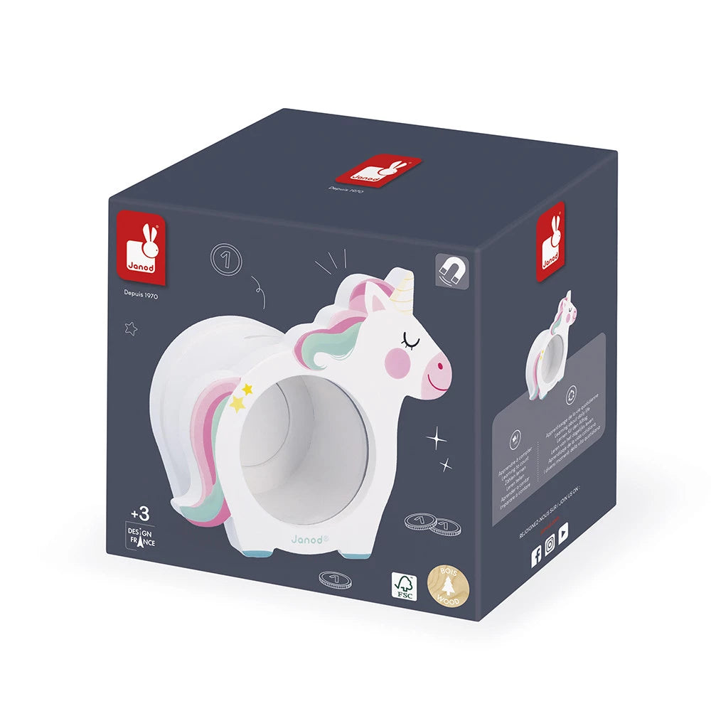 Wooden Piggy Bank- Unicorn
