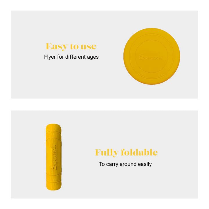 Yellow Silicone Flying Disc