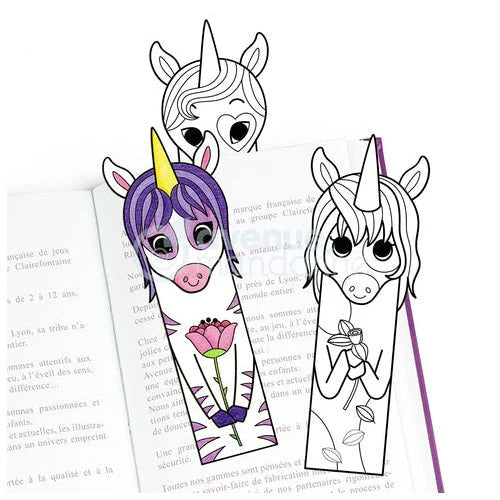 Colour-Your-Own Unicorn Bookmarks