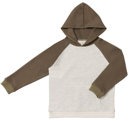 James Hooded Waffle Top