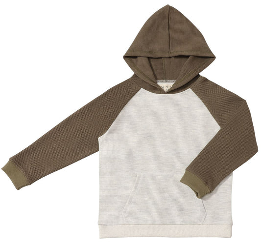 James Hooded Waffle Top