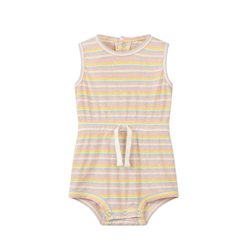 Maisie Pink Multi Stripe Bubble Romper