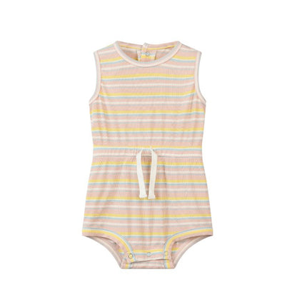 Maisie Pink Multi Stripe Bubble Romper