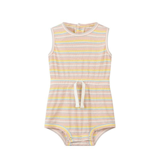 Maisie Pink Multi Stripe Bubble Romper
