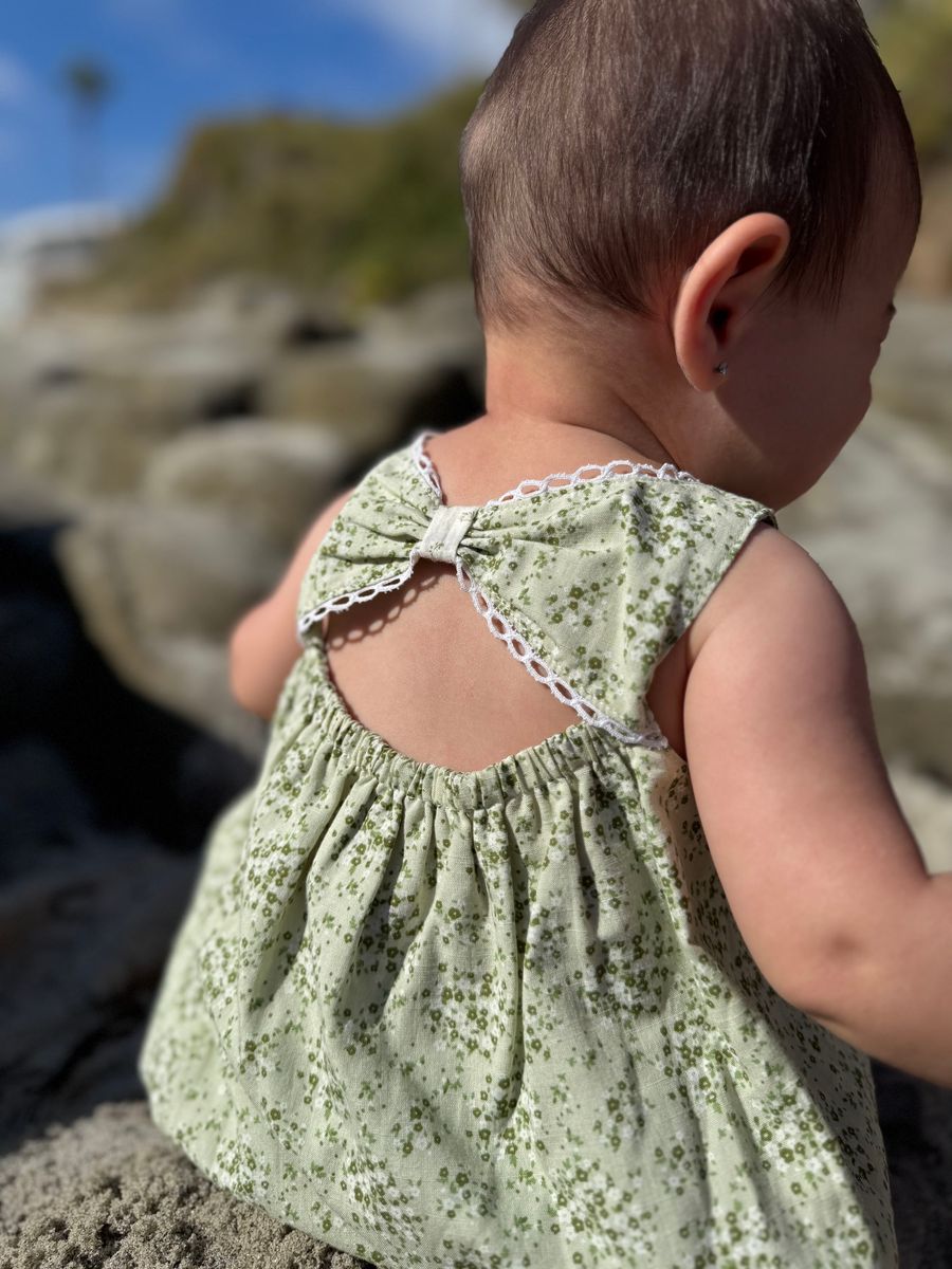 Evie Green Floral Bubble Romper