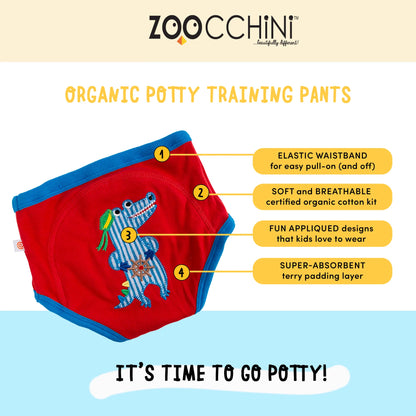 Organic Cotton 3pc. Potty Training Pants- Ocean Gals