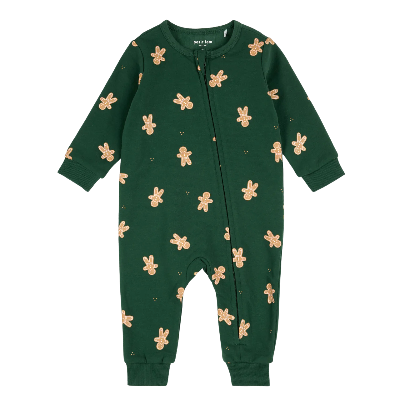 Gingerbread Dark Green Fleece Playsuit