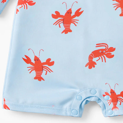 Lobster Long Sleeve Shortie Baby Swimsuit