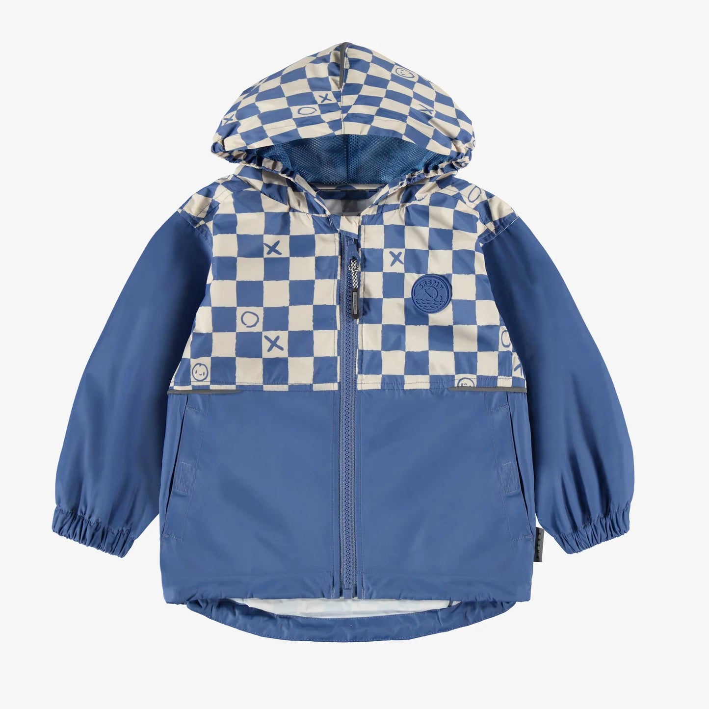 Blue XO Checkered Baby Windbreaker