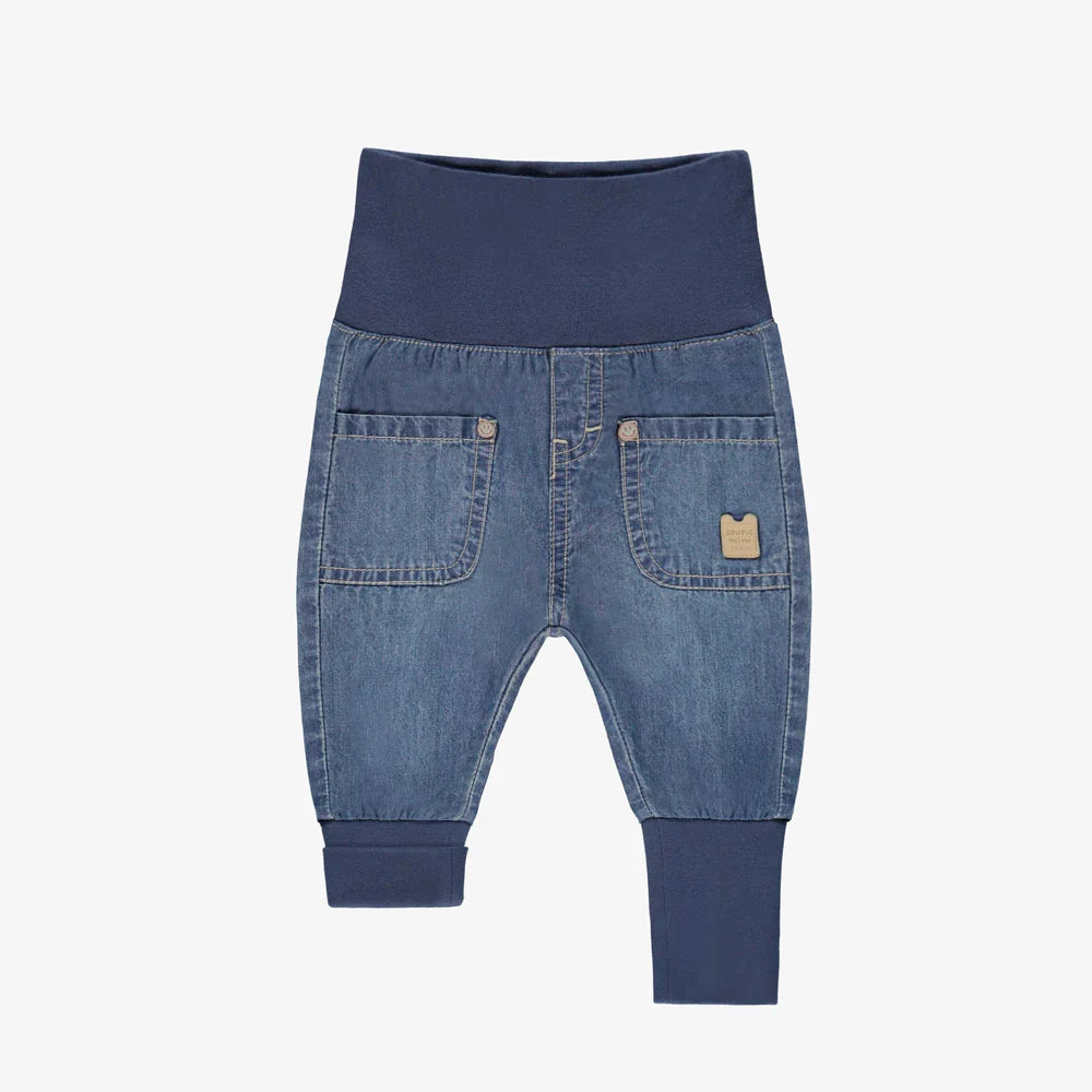 Grow-With-Me Dark Wash Baby Denim Pants