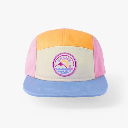 Mauve & Orange Colour Block Cap