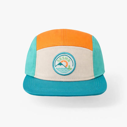 Teal & Orange Colour Block Cap