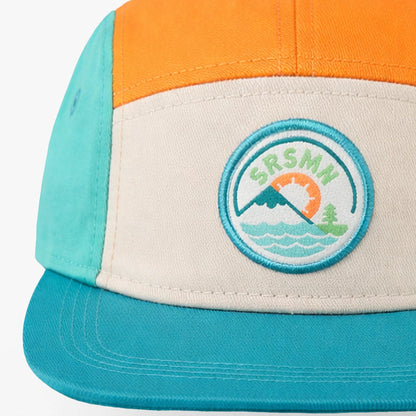 Teal & Orange Colour Block Cap