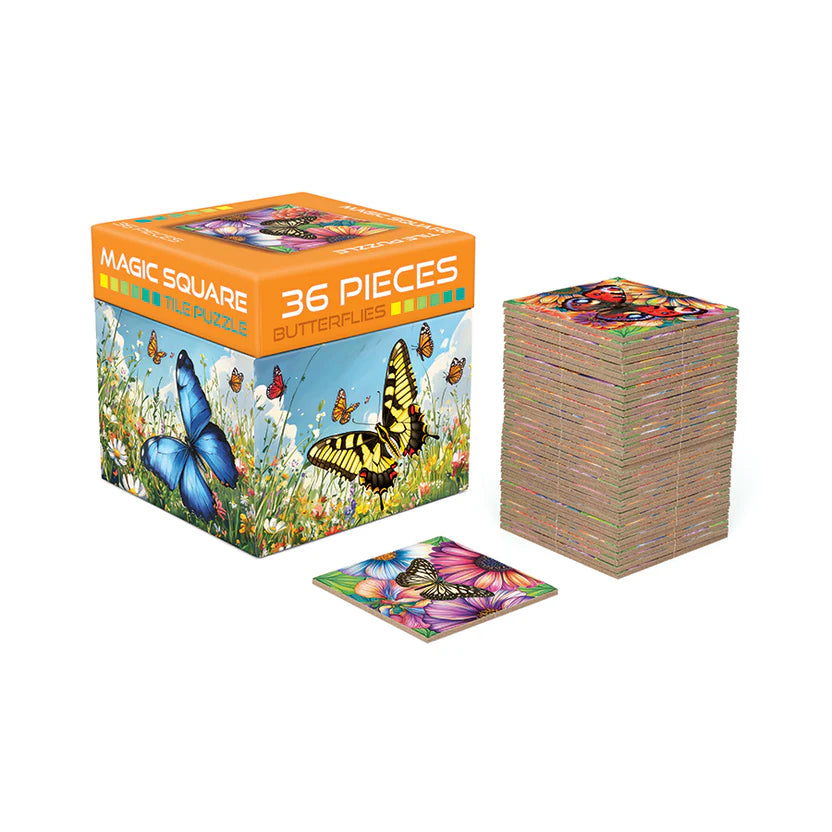36pc. Butterflies Magic Square Puzzle