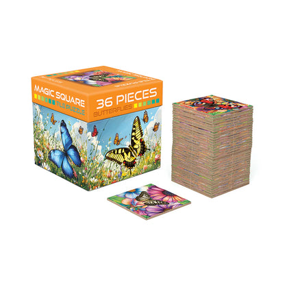 36pc. Butterflies Magic Square Puzzle