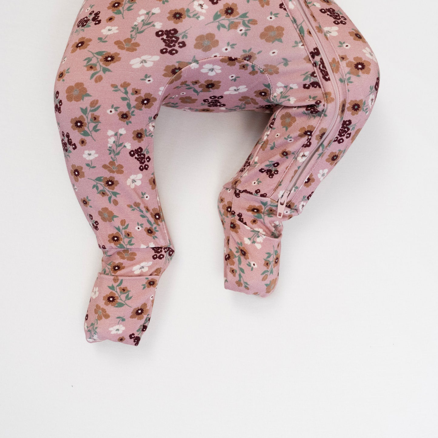 Bamboo Footless Zipper Sleeper- Velvet Garden