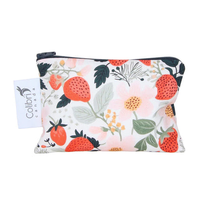 Small Reusable Snack Bag- Strawberry Patch