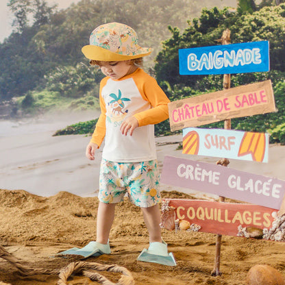 Tropical Bermuda Baby Swim Trunks