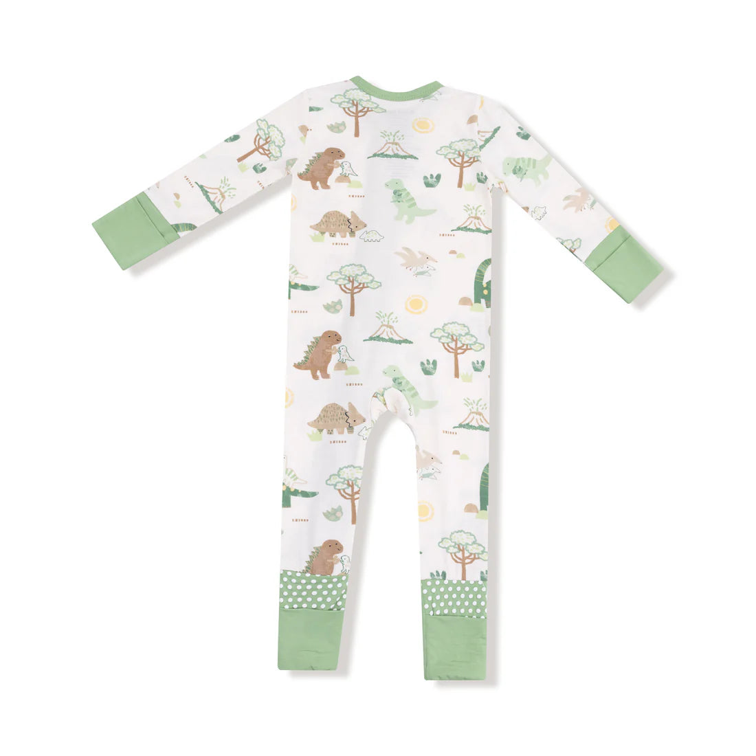 2-Way Zipper Romper- Baby Love Dinos